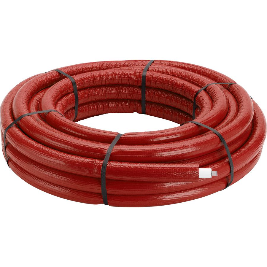 Rol a 25mtr. meerlagenbuis SMARTPRESS 25x2,8mm rood isolatie 9mm 4705.6