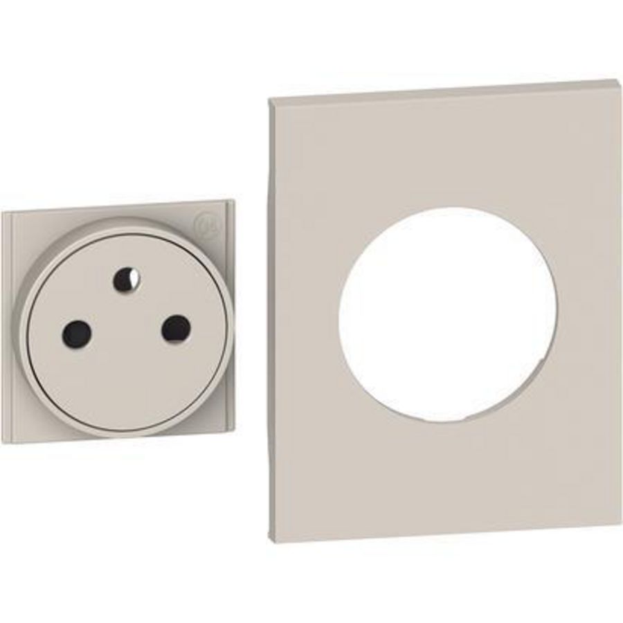 Sierplaat vlak contactdoos 2P + A zand LivingNow BTKM55M3F