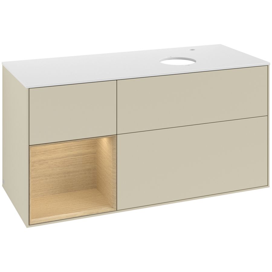Wastafelonderkast Finion 1200x603x501mm S.Grey Matt Lacquer F921PCHJ