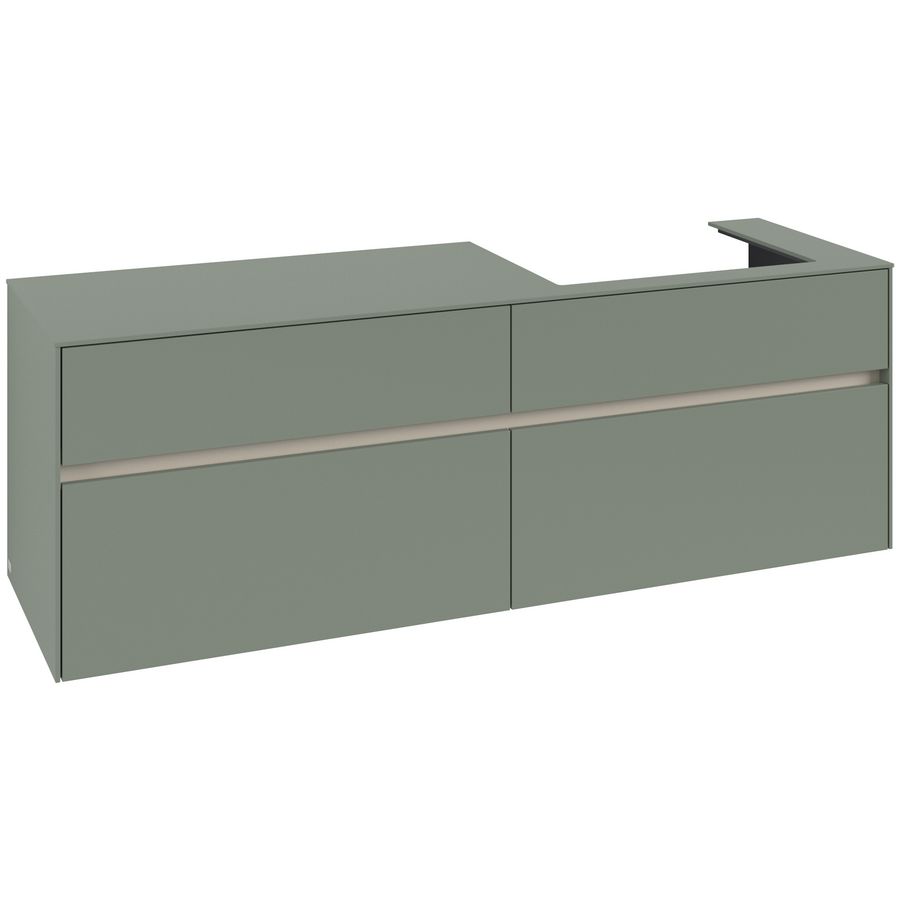 Wastafelonderkast Collaro 1600x548x500mm Soft Green C02300AF