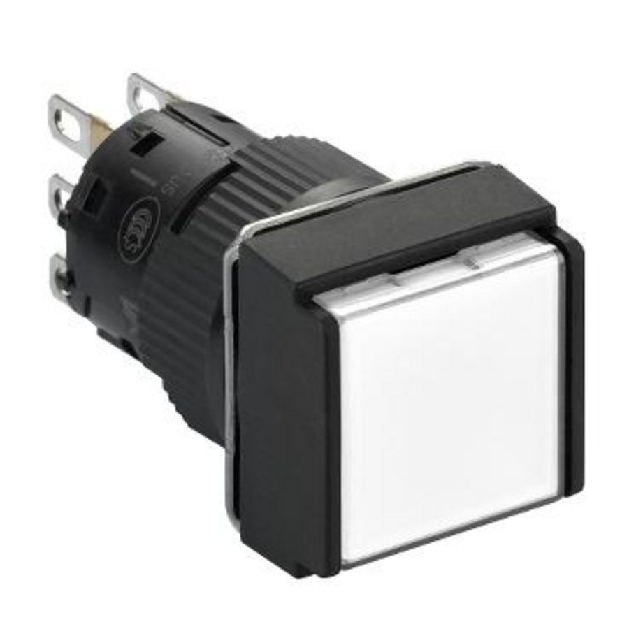 Drukknop Verlicht Verzonken terugv 16mm 24V 1 OC W VVE=5