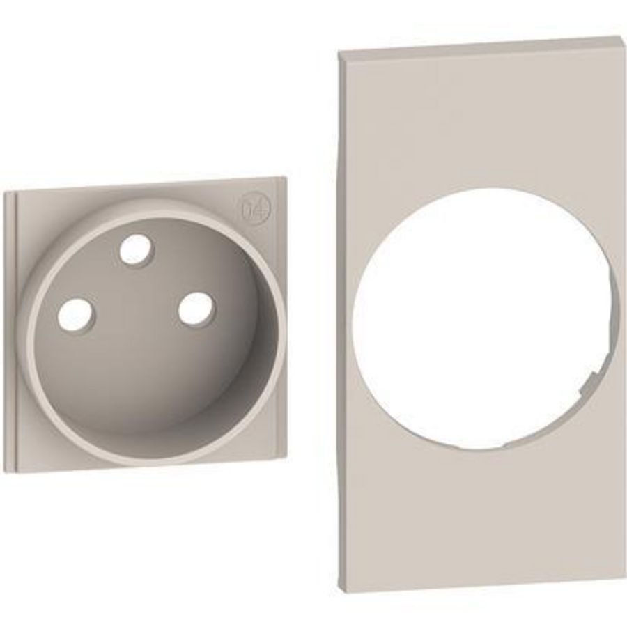 Sierplaat contactdoos 2P + A znd 2 modulen LivingNow