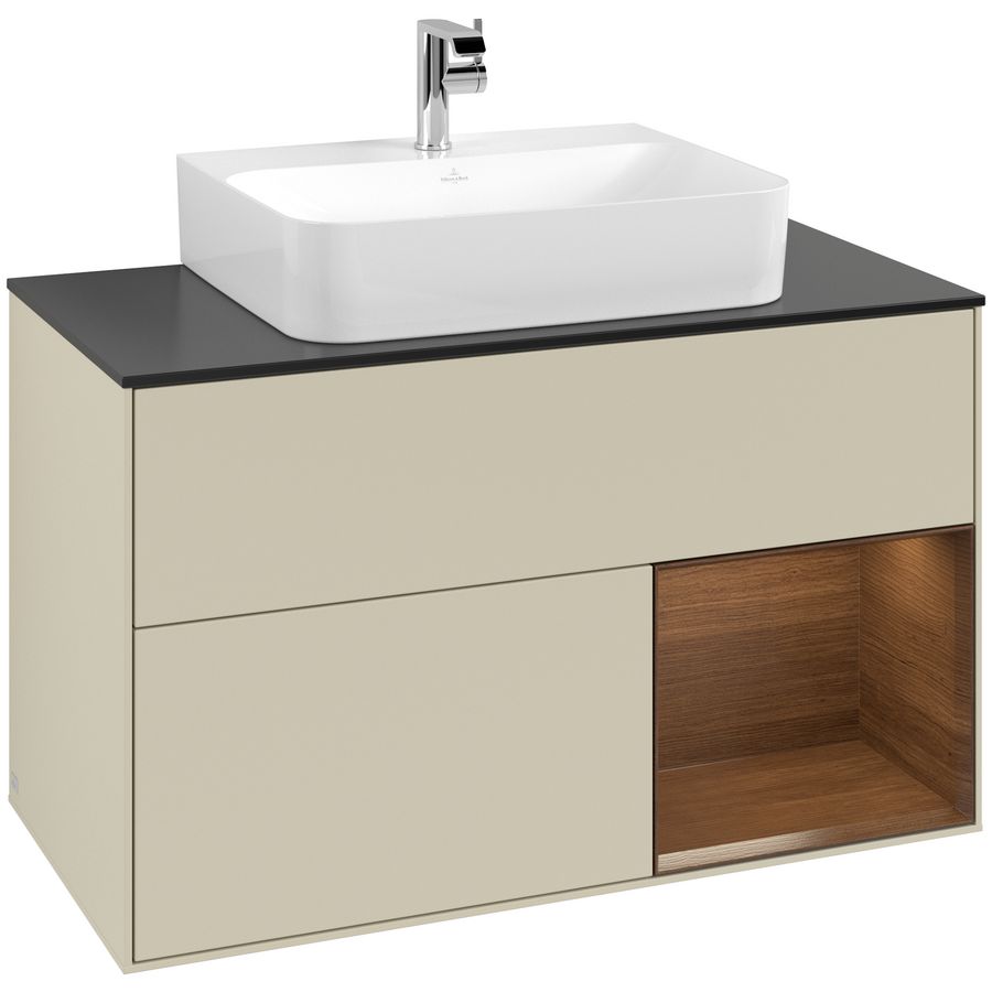 Wastafelonderkast Finion 1000x603x501mm S.Grey Matt Lacquer G122GNHJ