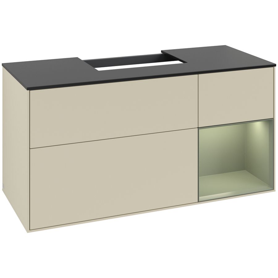 Wastafelonderkast Finion 1200x603x501mm S.Grey Matt Lacquer G172GMHJ