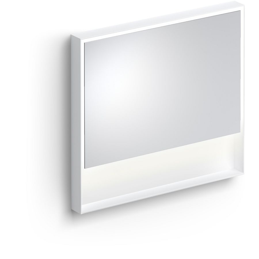 Look at Me spiegel, 90cm, LED-verlichting, IP44, mat wit