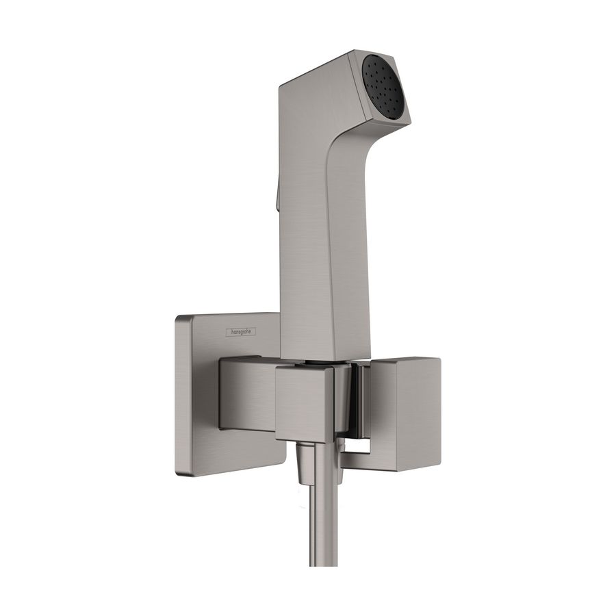 Koud water slang 1250mm/Port brushed black chrome Bidette 29231340