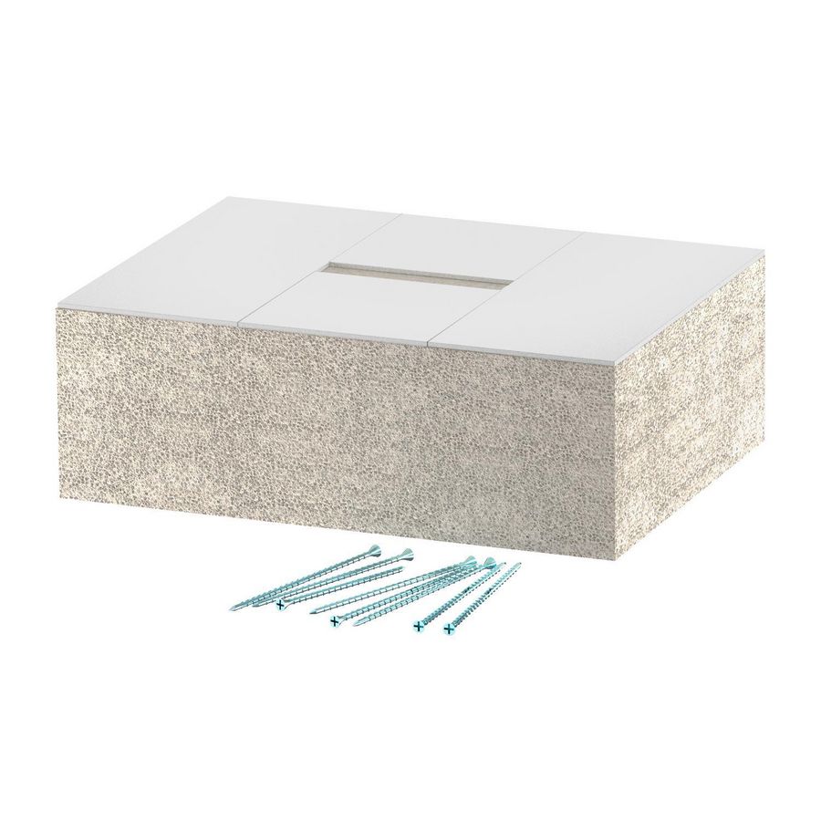 Eindstuk voor BSKD12-K0506 50x60 glasvezel grijs