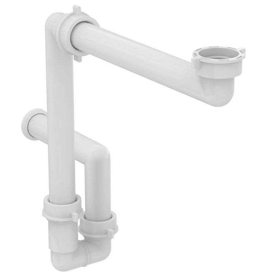 Sifon ruimtebesparend kunststof wit excl. plug EE23033967