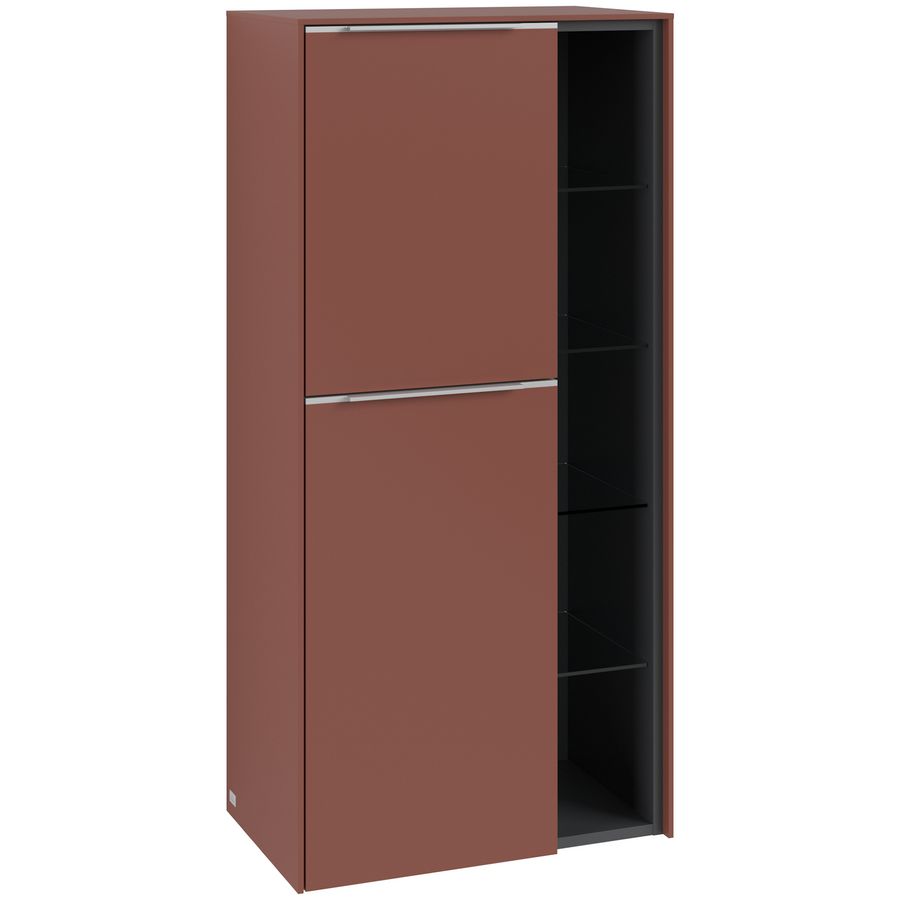 Middenkast SUBWAY 3.0 574x1200x362mm Wine Red C59800AH greep alu. glans