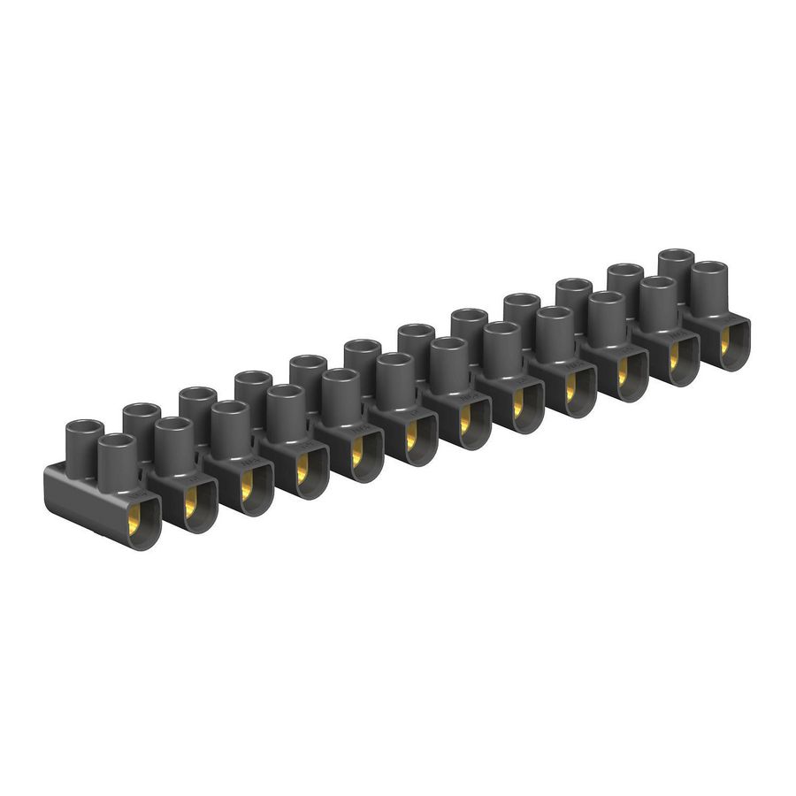 Seriekroonsteen 6,0mm² polypr. zwart VVE=10