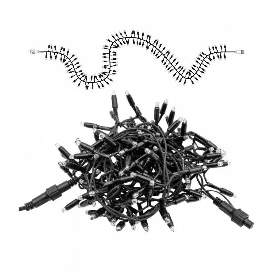 Cluster PS230 2400K WW+ L=2mtr. zwarte draad
