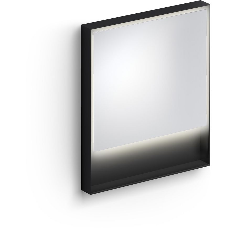 Look at Me spiegel, 70cm, LED-verlichting, IP44, mat zwart