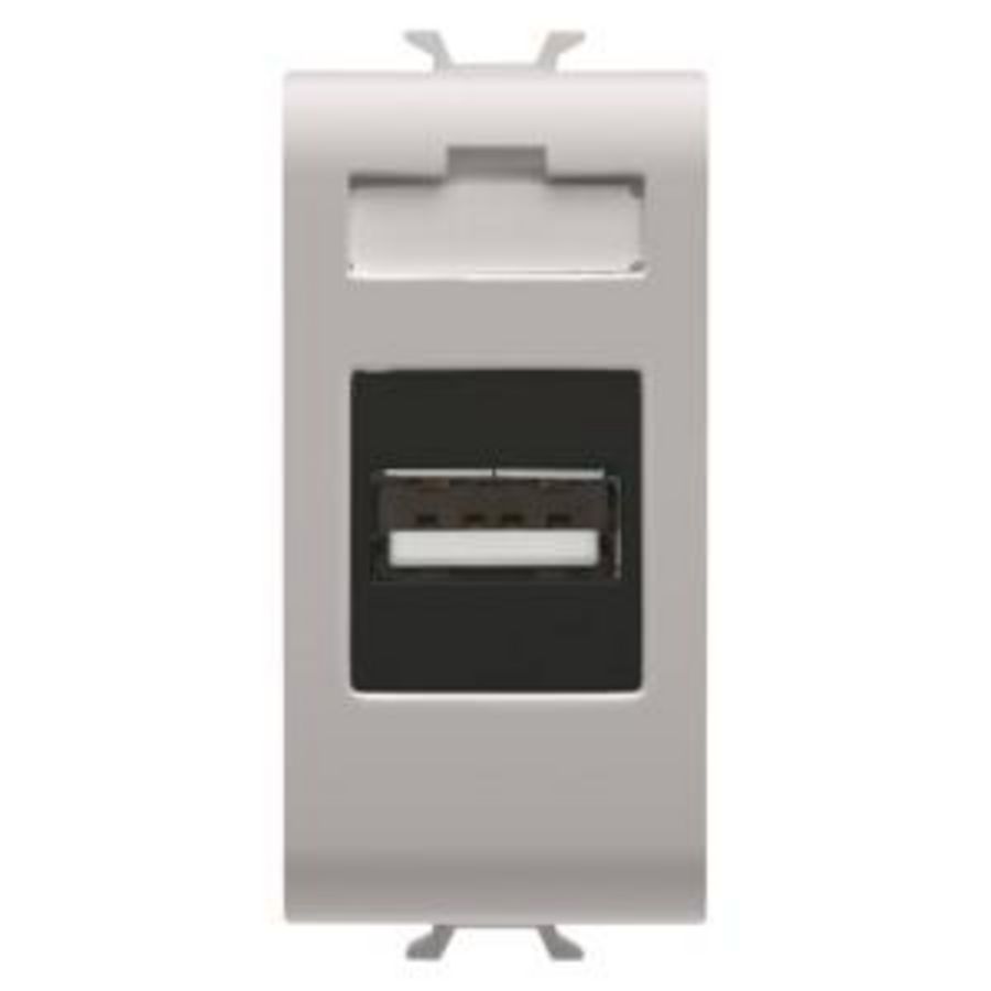 USB SOCKET-OUTLET-1 MODULE-NATURAL SATIN BEIGE-CHORUSM