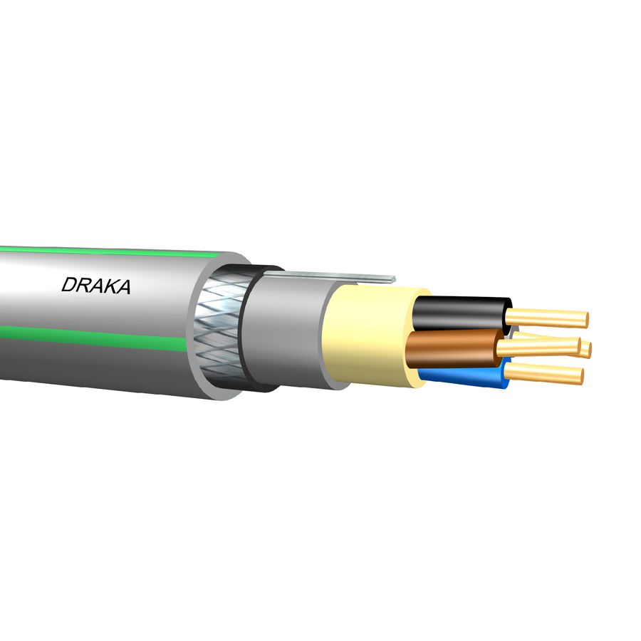 Haspel a 250m. EO-YMeKaszh OV 0,6/1kV gy/gn# 3x10/10mm²