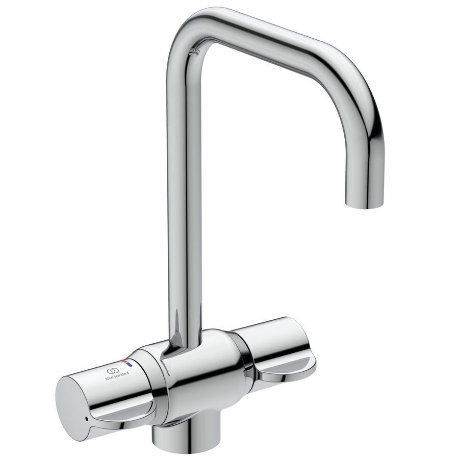 Medical Therm 1-gats keukenthermostaat chroom draaibare uitloop