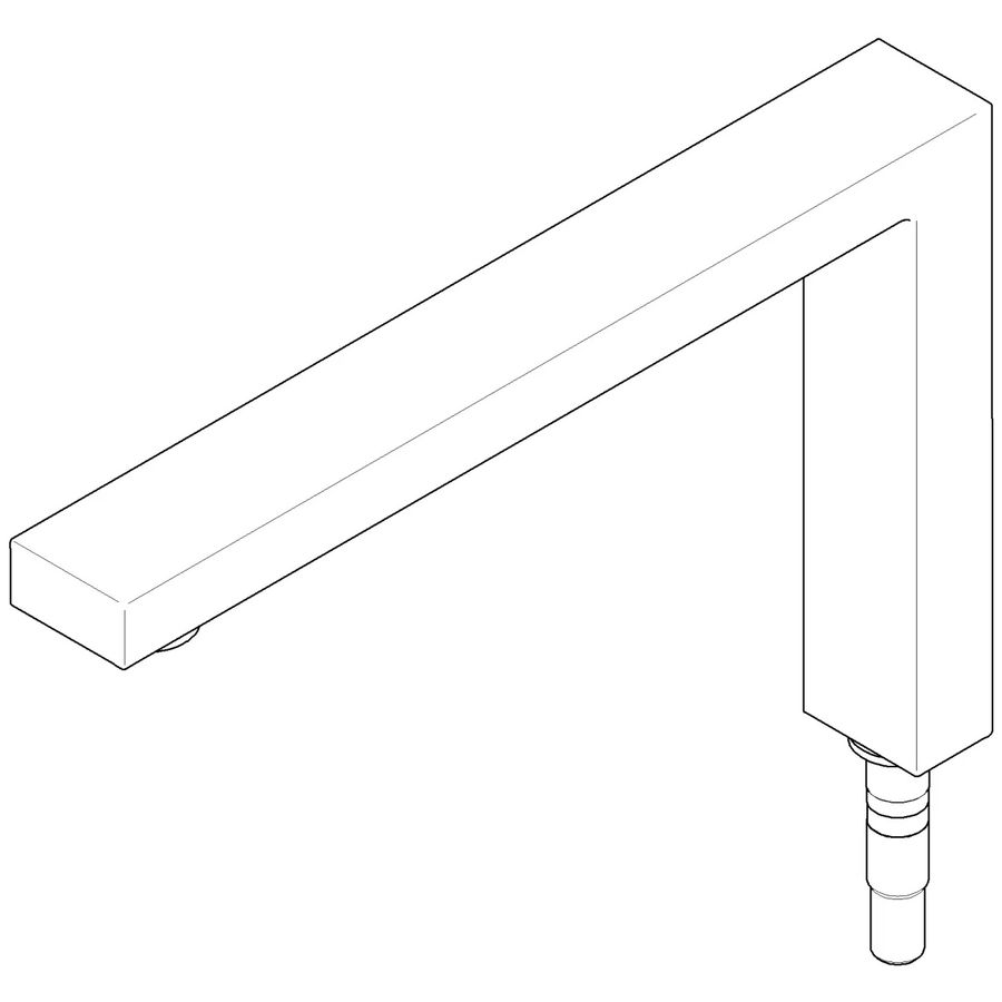 Uitloop 272x171x36mm, 5,68l/min. Dark Platinum gebors.