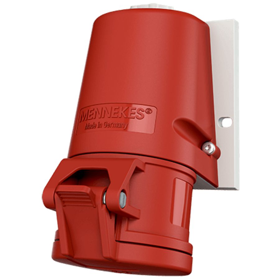 Wandcontactdoos 32A 4-polig 6H 400V IP44 HW/VN TA