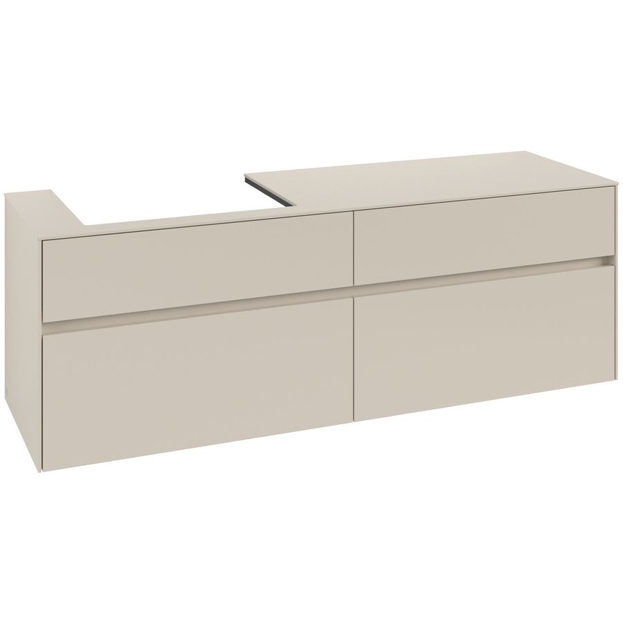 Wastafelonderkast Collaro 1600x548x500mm Cashmere Grey C022B0VN