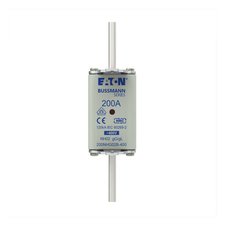 Zekering laagsp. 200A AC 400V NH02 gL/gG dubbele mel VVE=3