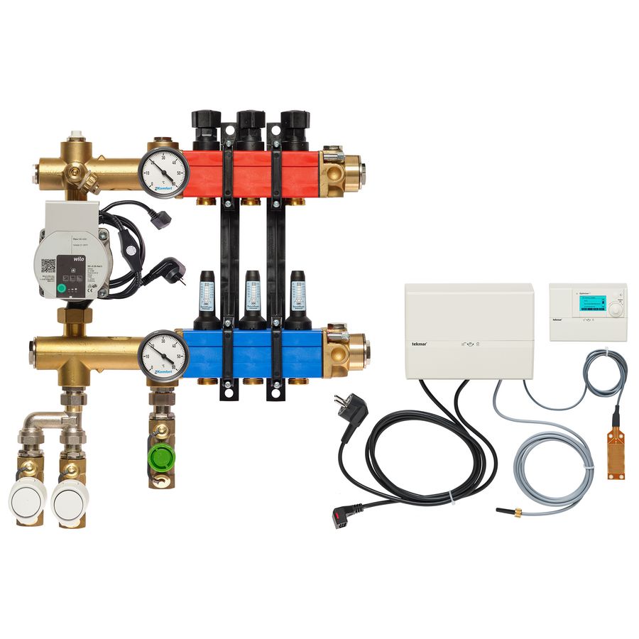 Vloerverw.verdeler 4850 3-pijps E-pomp OA. 10-145l/u 3-groeps