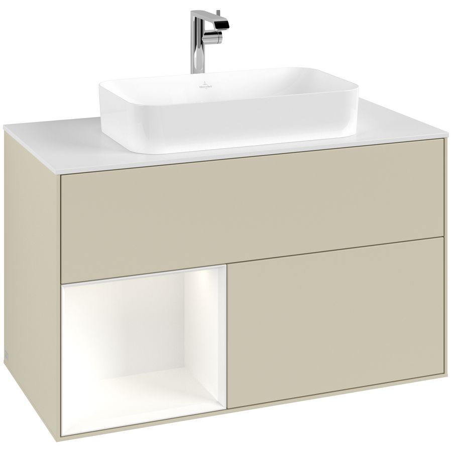 Wastafelonderkast Finion 1000x603x501mm S.Grey Matt Lacquer F241MTHJ
