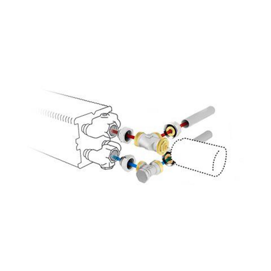 Set 225 Wand 2P 3/4EC JW Ks-Vpe/Alu diam.16/2