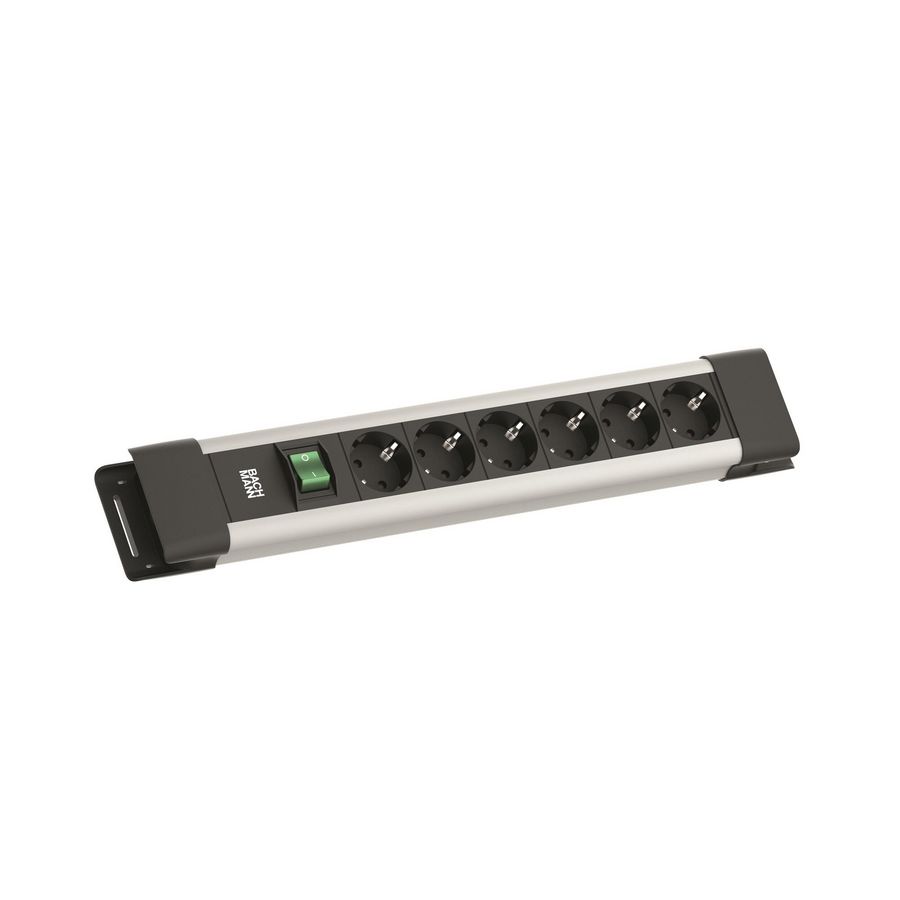 CONNECTUS 6x 230V RA schakelaar 2m RA grijs