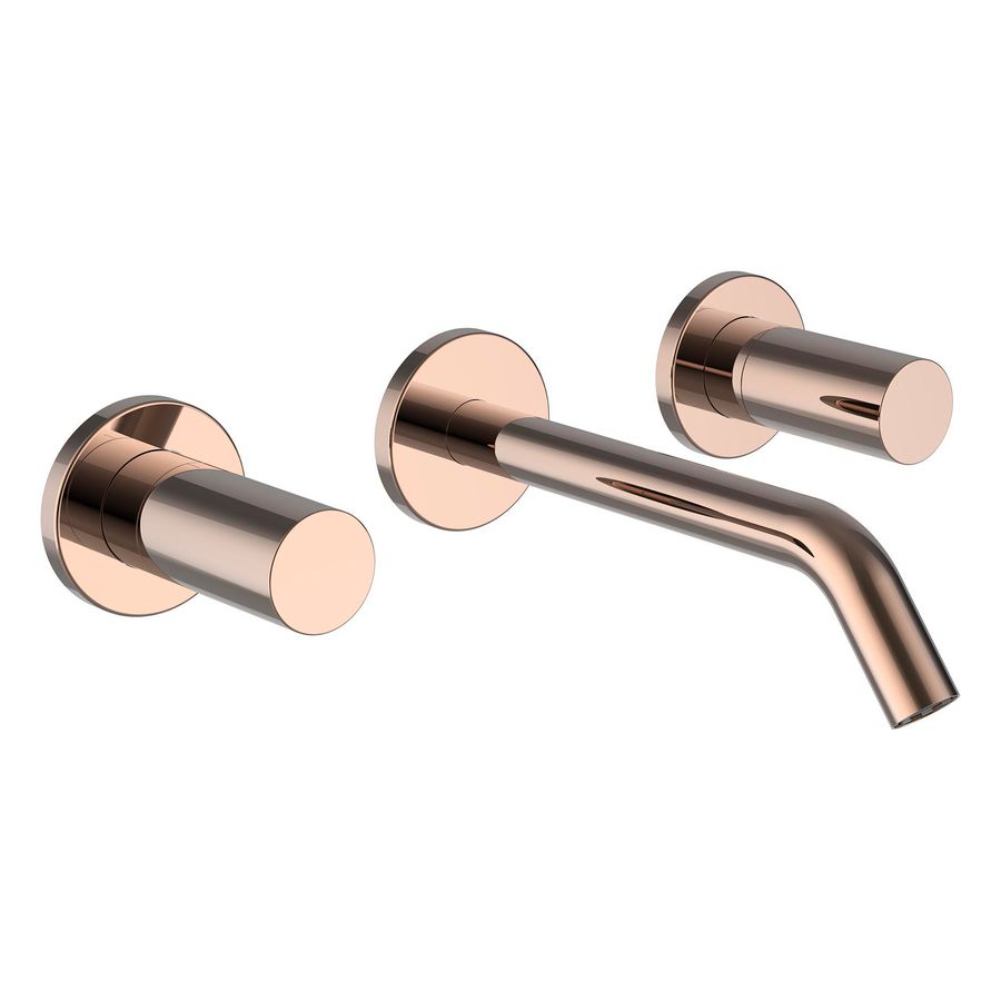 2-Hendel Inbouw wastafel Wand Mengkraan PVD rosegold