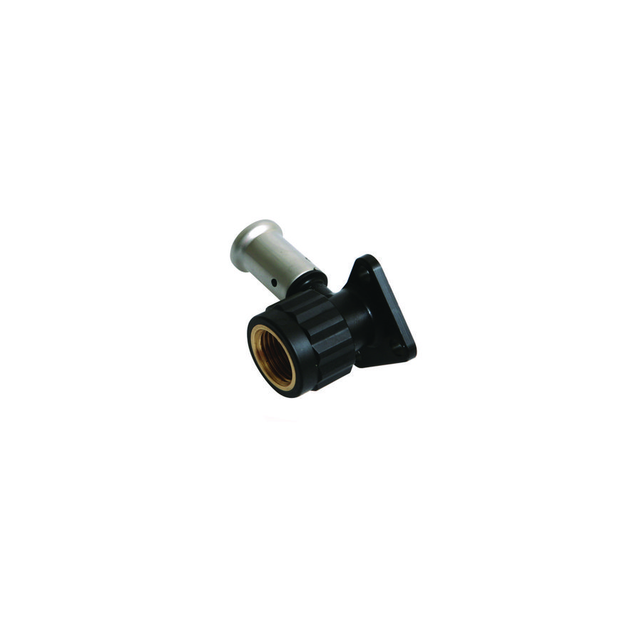 Enkele muurplaat persaansluiting laag 2PK 16x1/2"bn. (40mm)