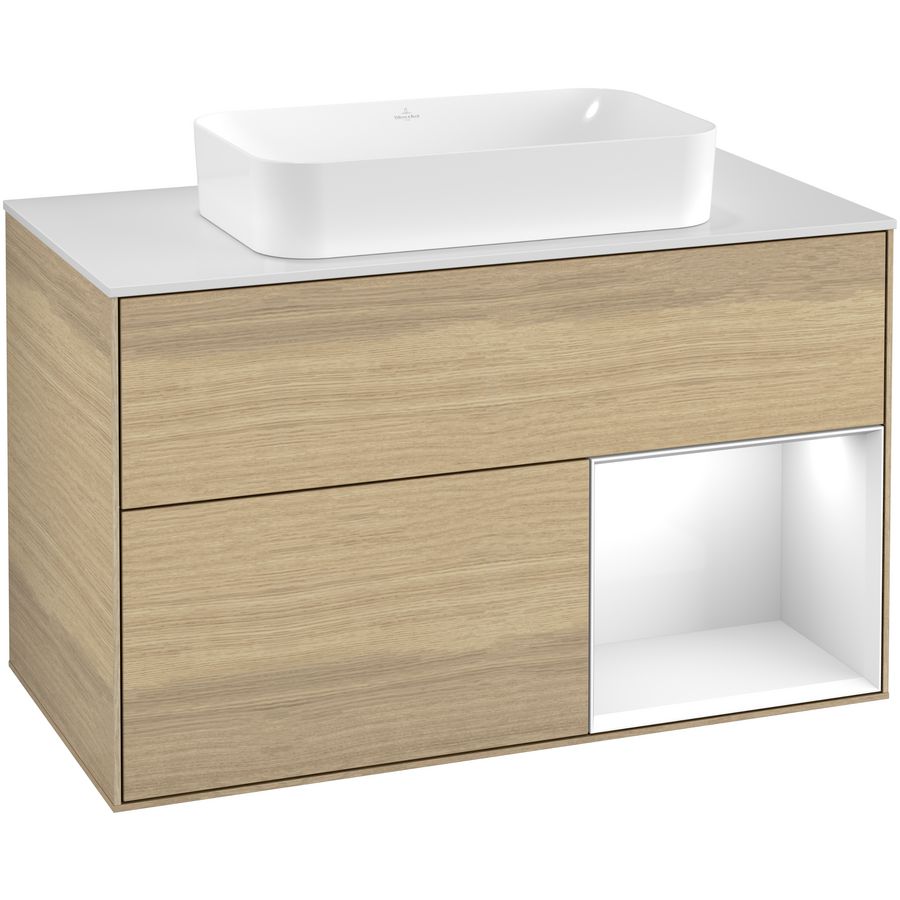 Wastafelonderkast Finion 1000x603x501mm Oak Veneer G251GFPC