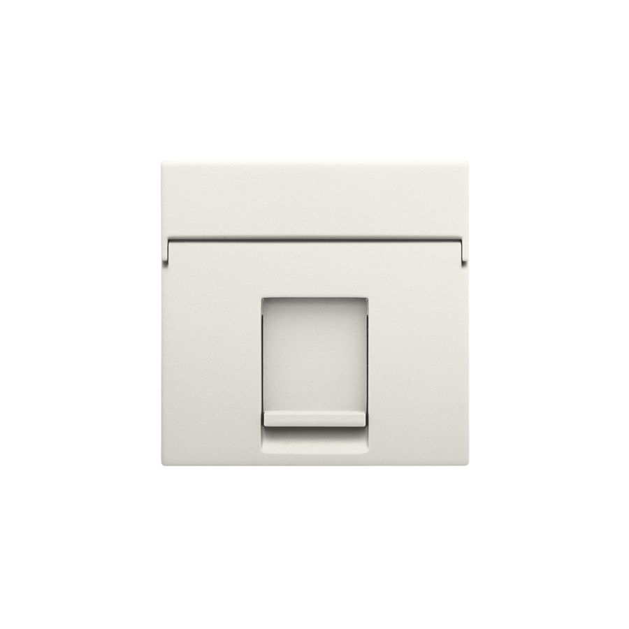 Centraalplaat data 1x RJ cotton white textured