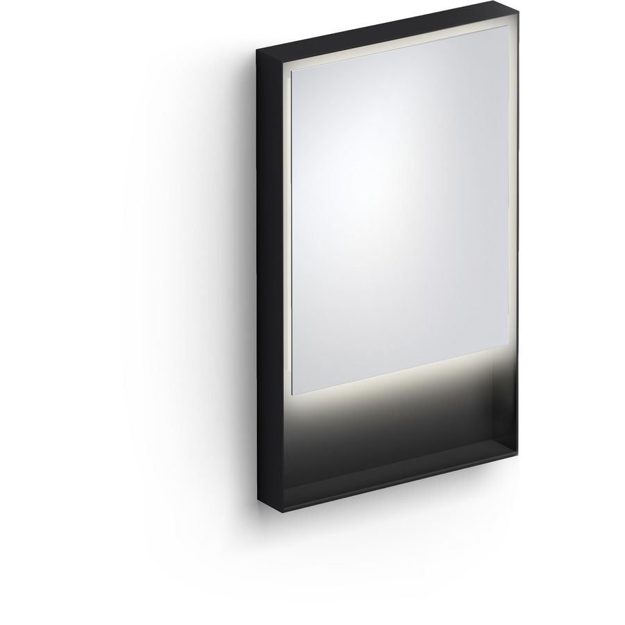 Look at Me spiegel, 50cm, LED-verlichting, IP44, mat zwart
