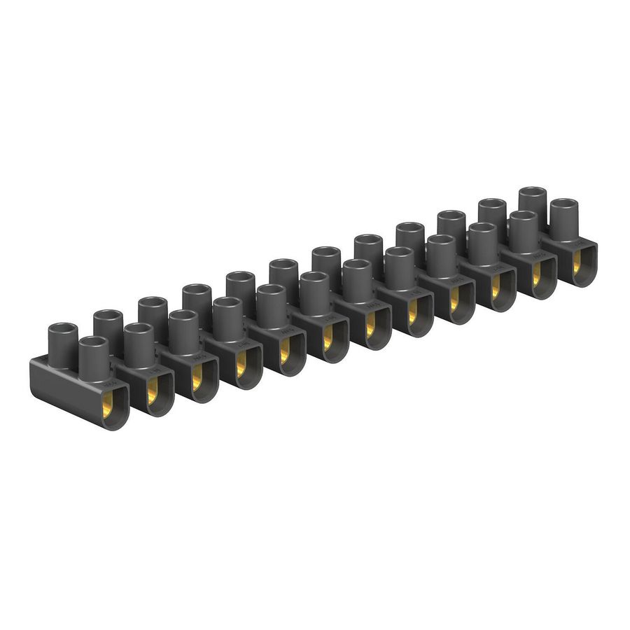 Seriekroonsteen 10,0mm² polypr. zwart VVE=10