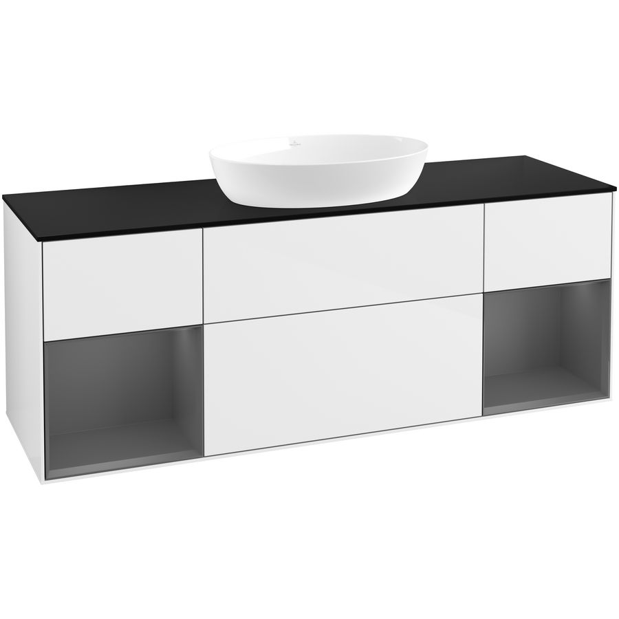 Wastafelonderkast Finion 1600x603x501mm G.White.L GD02GKGF