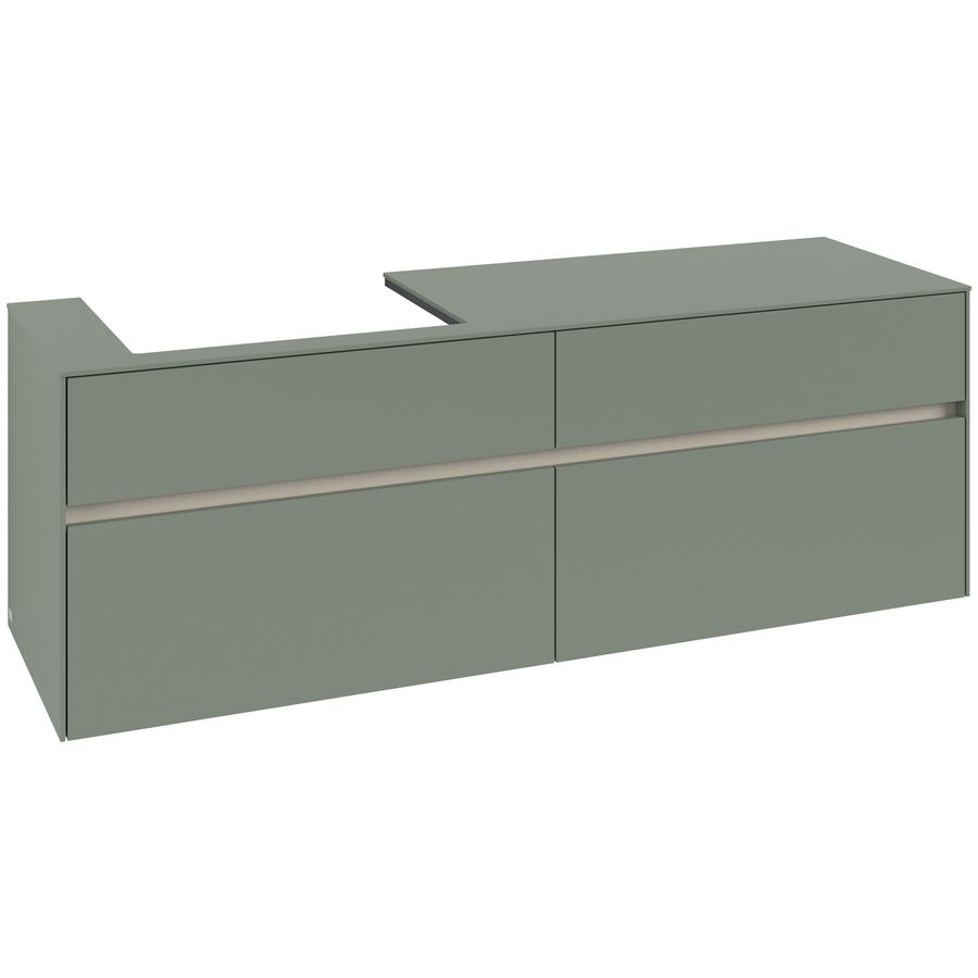 Wastafelonderkast Collaro 1600x548x500mm Soft Green C022B0AF