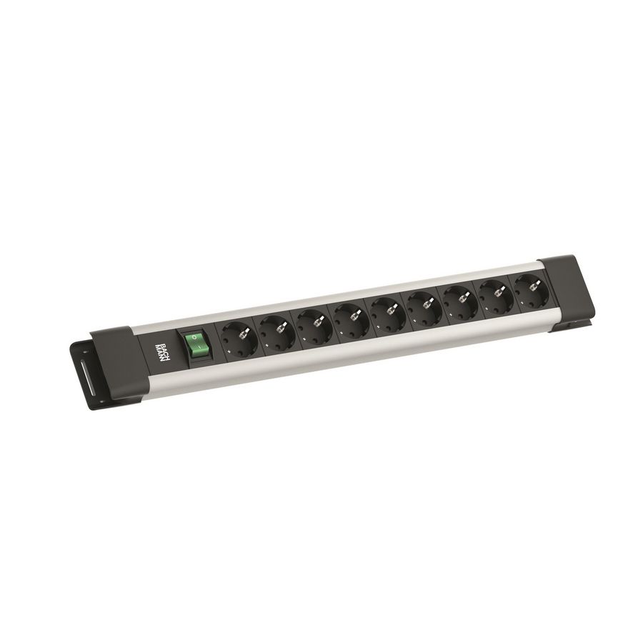 CONNECTUS 9x 230V RA schakelaar 2m RA grijs