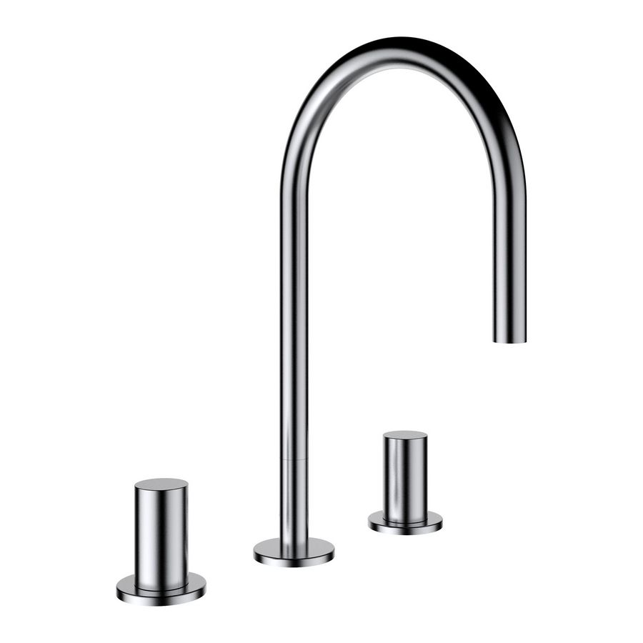 2Hendel 3Gaten Wastafelmengkraan PU waste PVD br.stai.steel