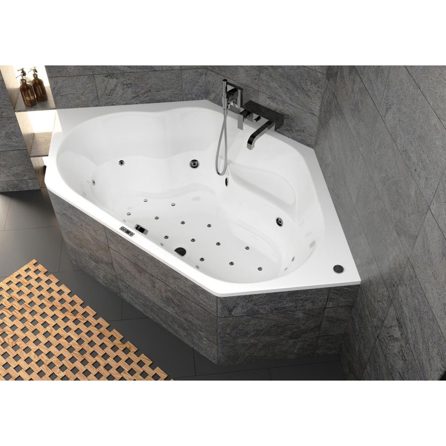 Whirlpool Winnipeg Rihopool 145x145cm systeem BLISS rechts hoogglans wit