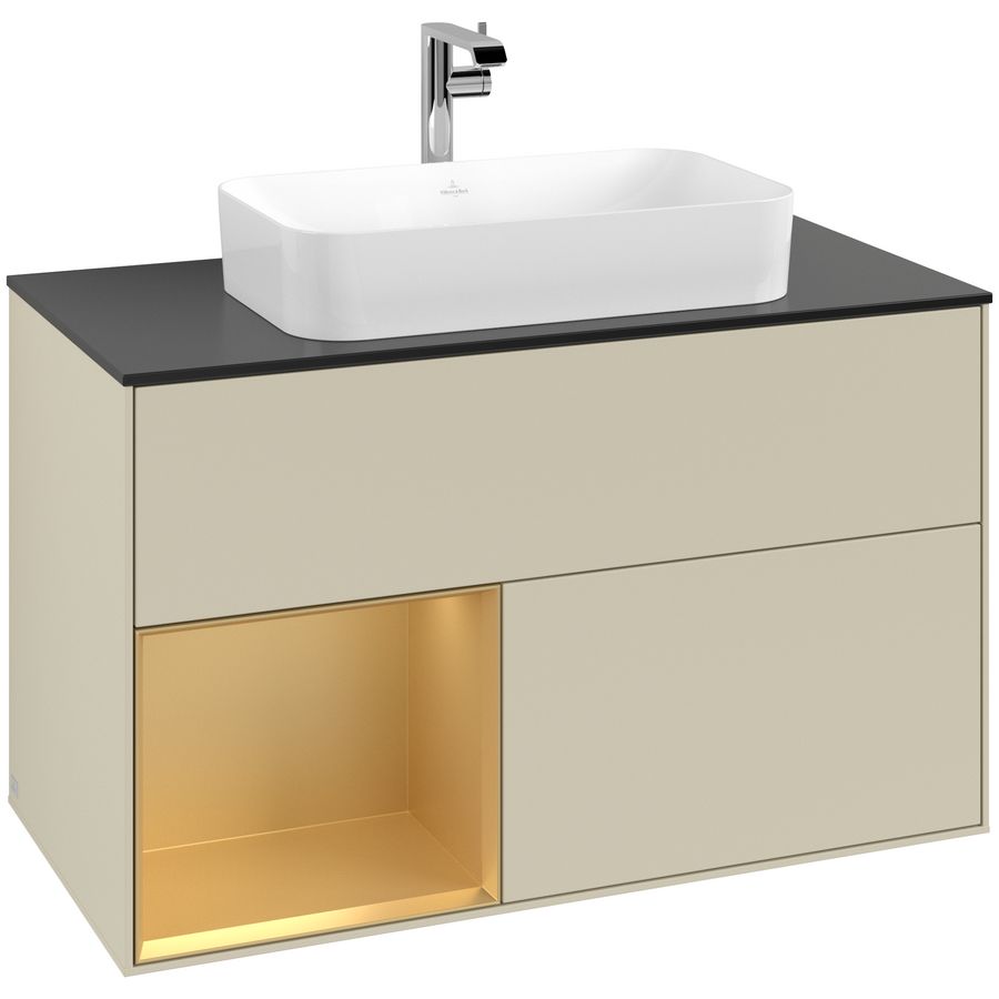 Wastafelonderkast Finion 1000x603x501mm S.Grey Matt Lacquer F242HFHJ