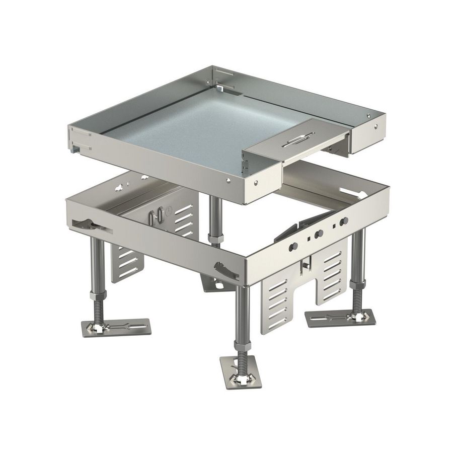 Vierkante cassette snoeruitgang 200x200mm rvs A2 1