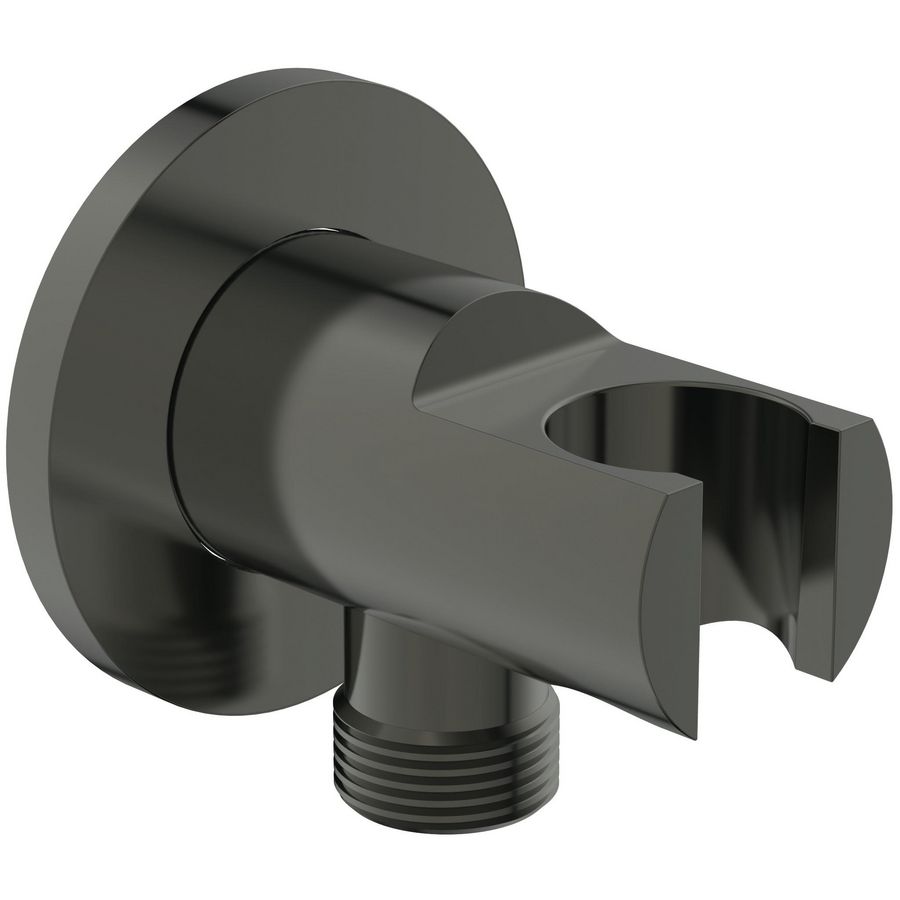 Wandaansluitbocht vaste G1/2" magnetic grey Idealrain