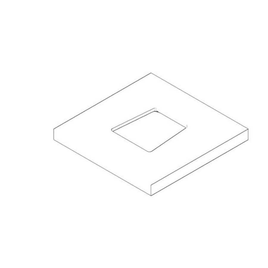 Rozet 131x131x12,5mm Champagne (22kt Goud)