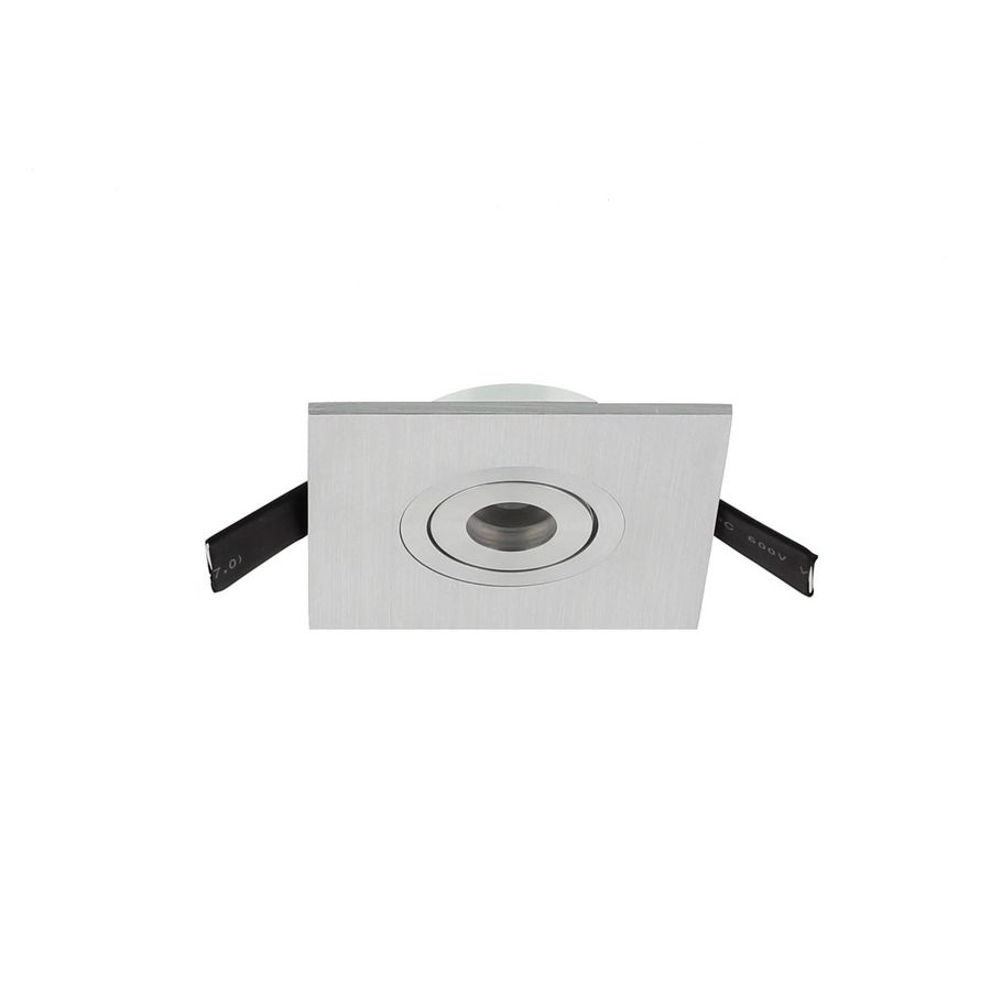 Inbouwarmatuur vierkant 1voudig 80x80mm Verona aluminium