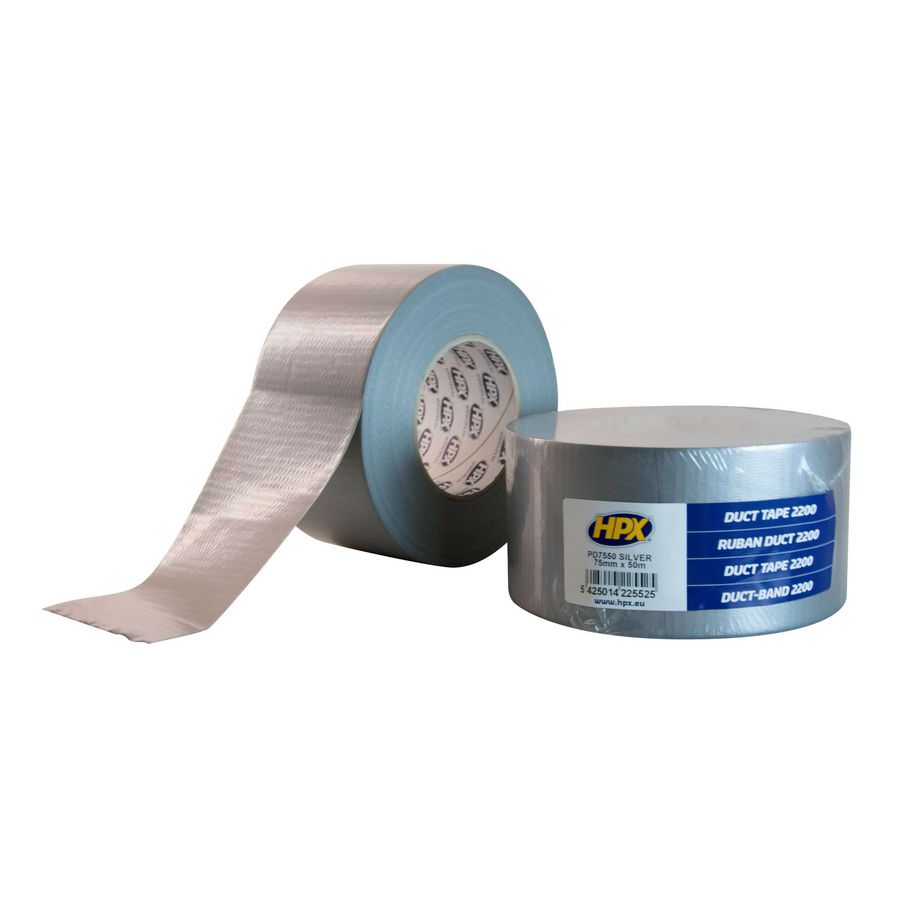 Zelfklevende tape HPX duct tape power 75mmx50m Zilver