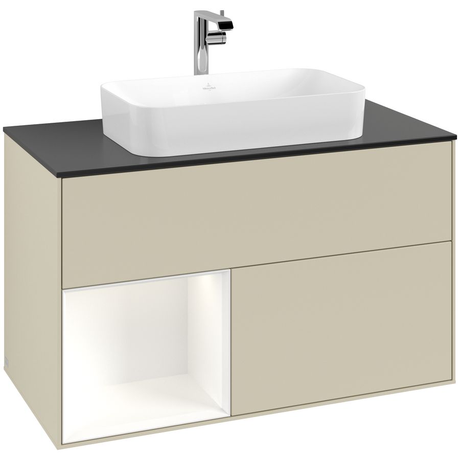 Wastafelonderkast Finion 1000x603x501mm S.Grey Matt Lacquer F242MTHJ