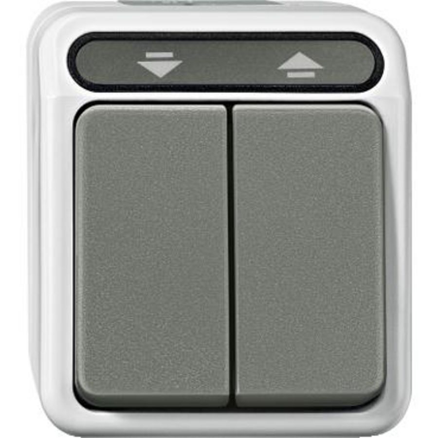 Merten AQUASTAR IP44-Sokkel-Jaloezie impulsdrukker-1-polig-10A/AC 250V