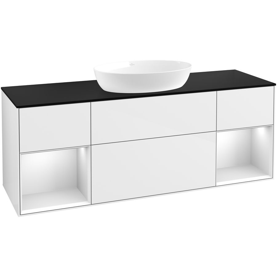 Wastafelonderkast Finion 1600x603x501mm G.White.L GD02MTGF