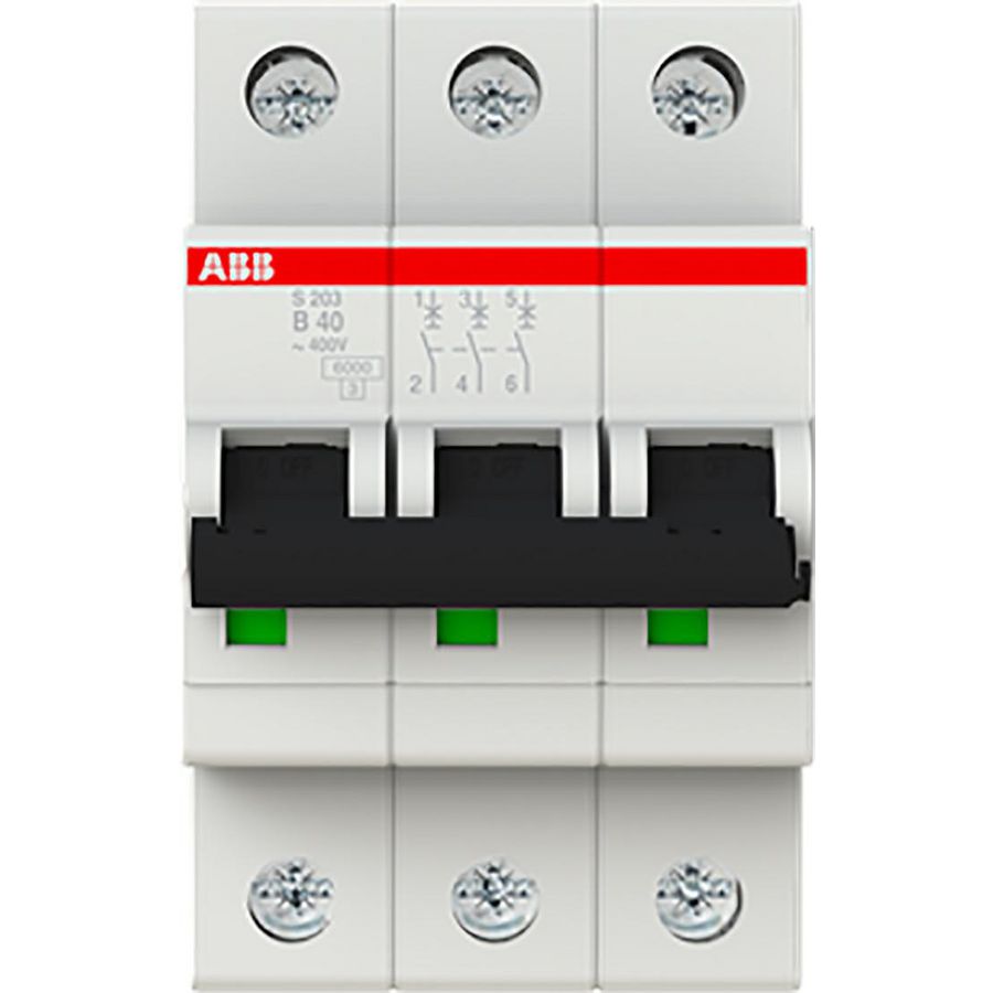 Installatieautomaat 6kA 3-polig B-karakteristiek 40A