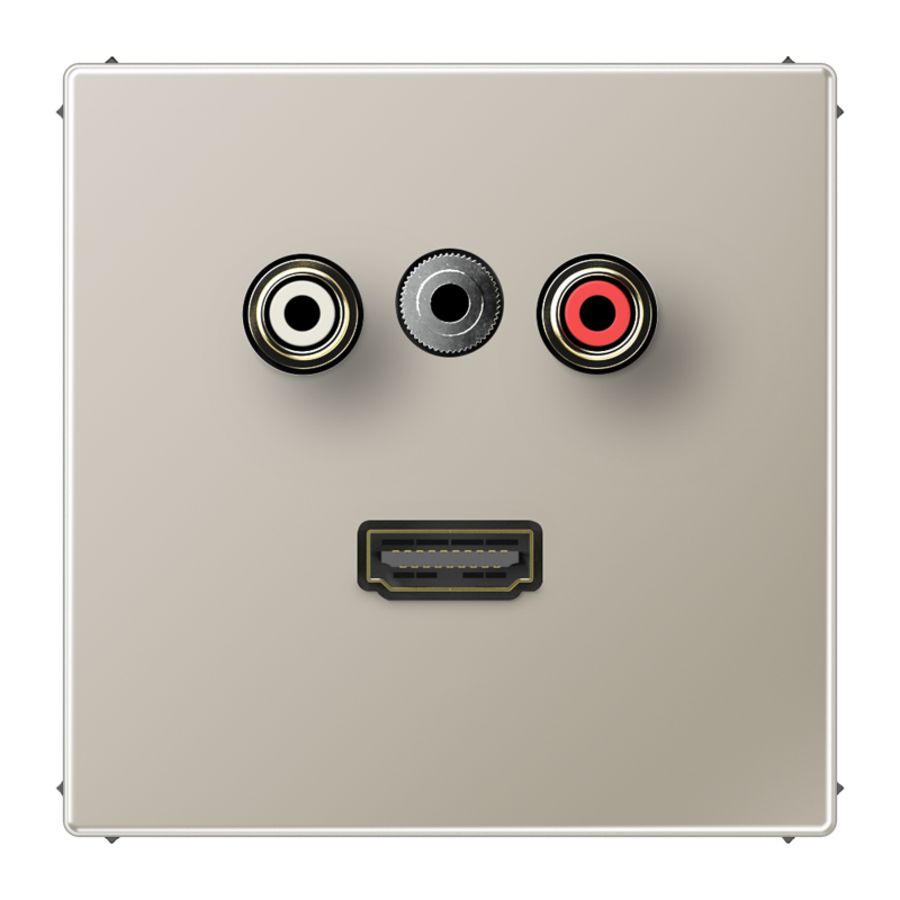 Afdekking edelstaal voor Audio/Jack/HDMI LS