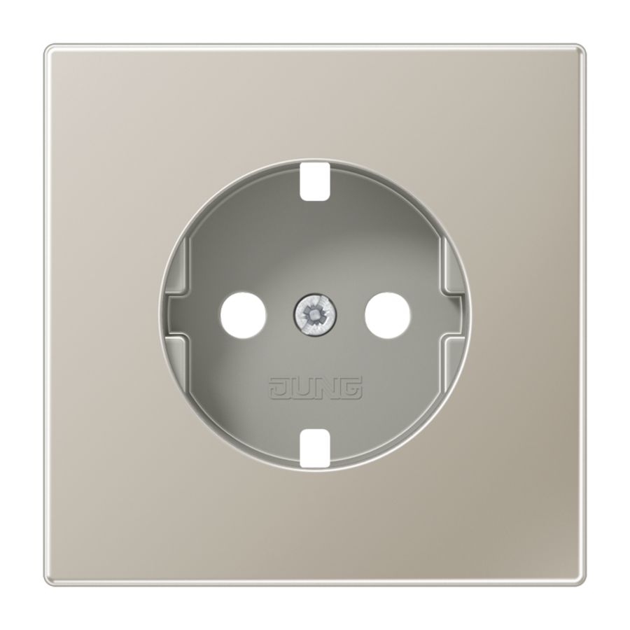 Centraalplaat wandcontactdoos edelstaal gelakt